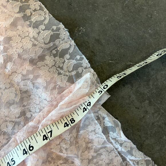 Vintage Y2k 80's Baby Pink Full Lace Sheer Cami Tank Top Maxi Night Gown Dress S - Picture 7 of 7